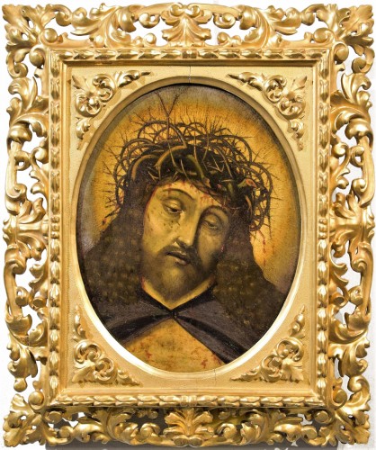 "Ecce Homo" Flemish-Spanish Master, oil on copper 16th century